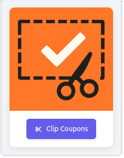 Coupon Clipper Extension Interface showing the clip coupons button
